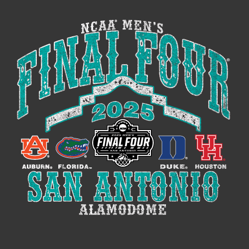 2025 NCAA Mens Final Four Tex Mex Jr Four Team T-Shirt Charcole