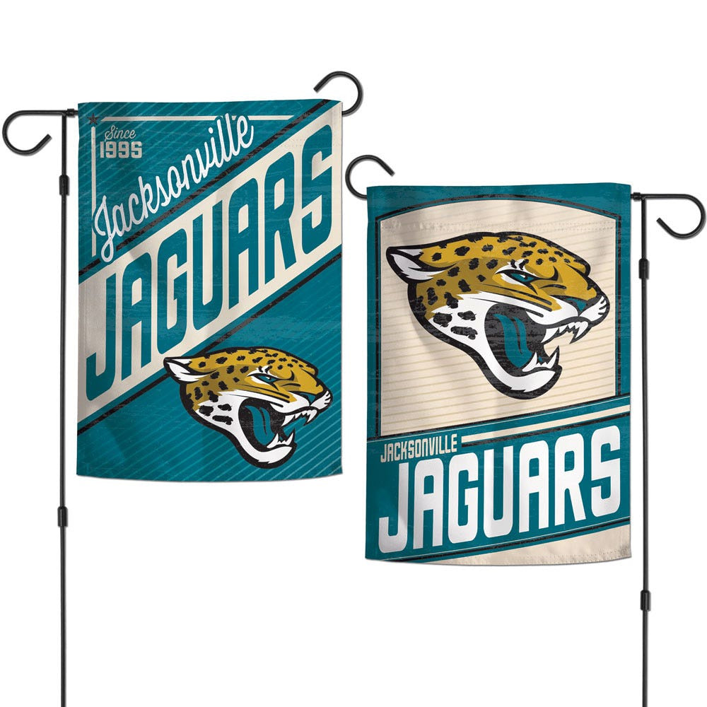NFL Jacksonville Jaguars WinCraft Classic Logo RETRO Garden Flags 2 sided 12.5" x 18"
