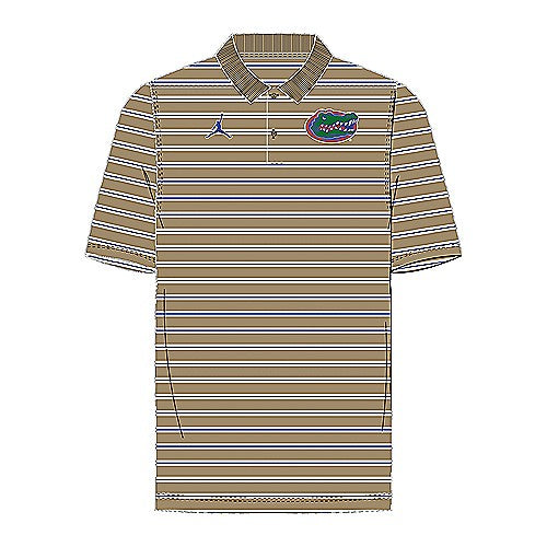 University of Florida Gators Jordan Men's Striped Primary Logo Polo