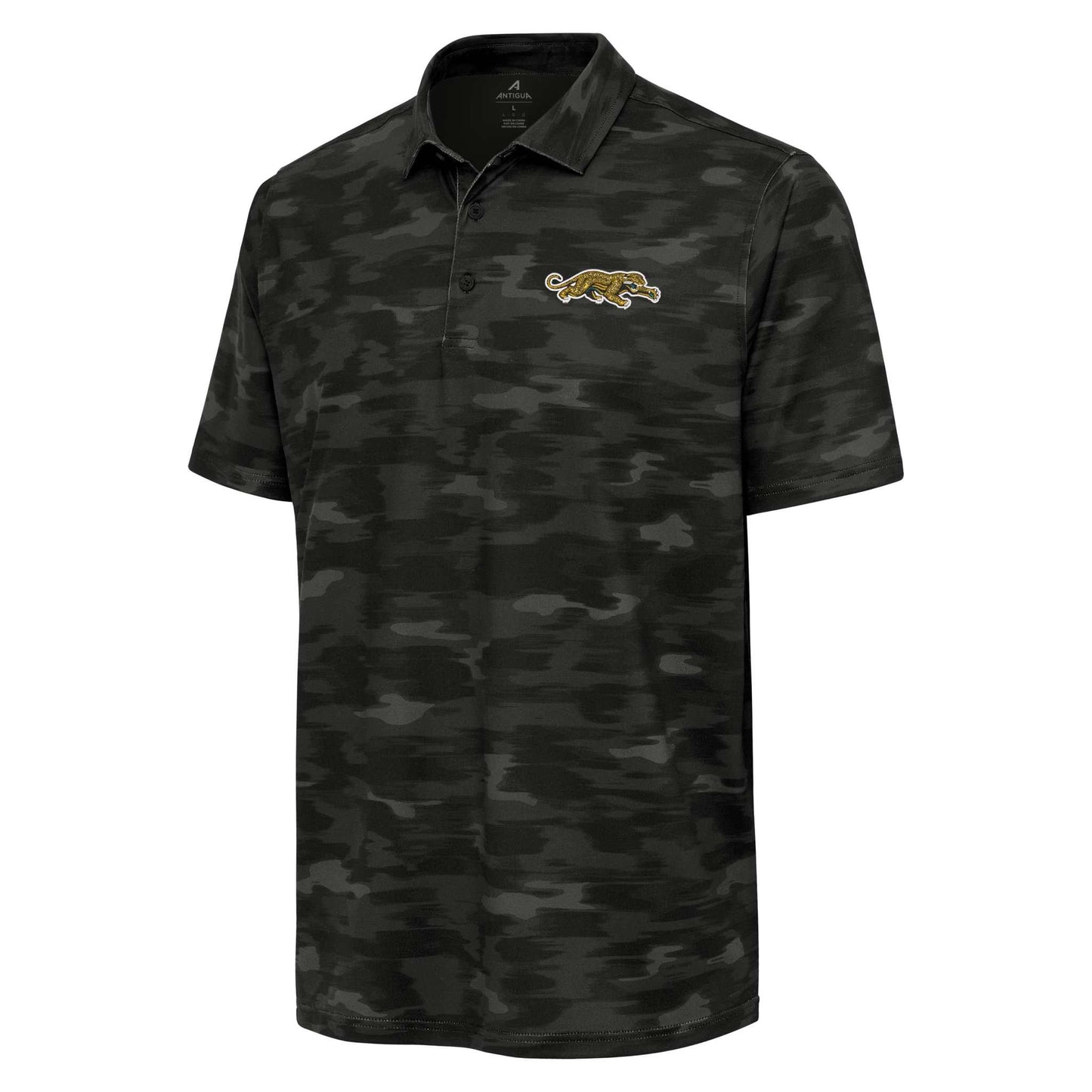 Jacksonville Jaguars Prowler Logo Black Camo Turf Polo Antigua