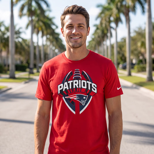 New England Patriots Nike Men's Legend Icon Performance T-Shirt - on-model lifestyle photo
