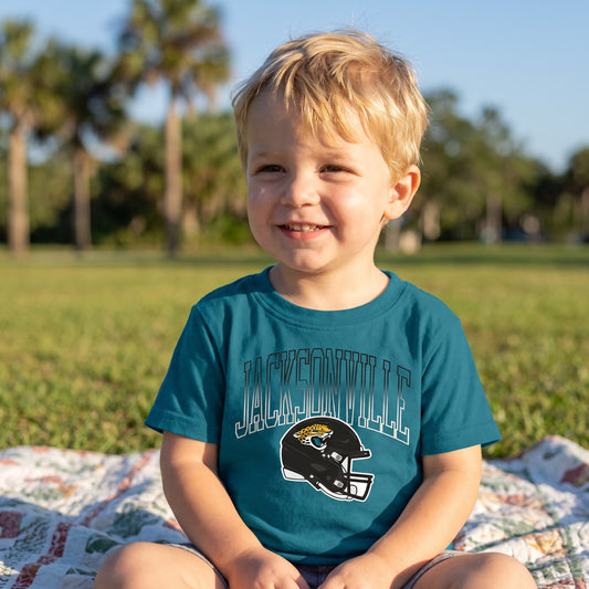 NFL Jacksonville Jaguars Outerstuff Toddler Game Face Short Sleeve Tee - on-model lifestyle photo