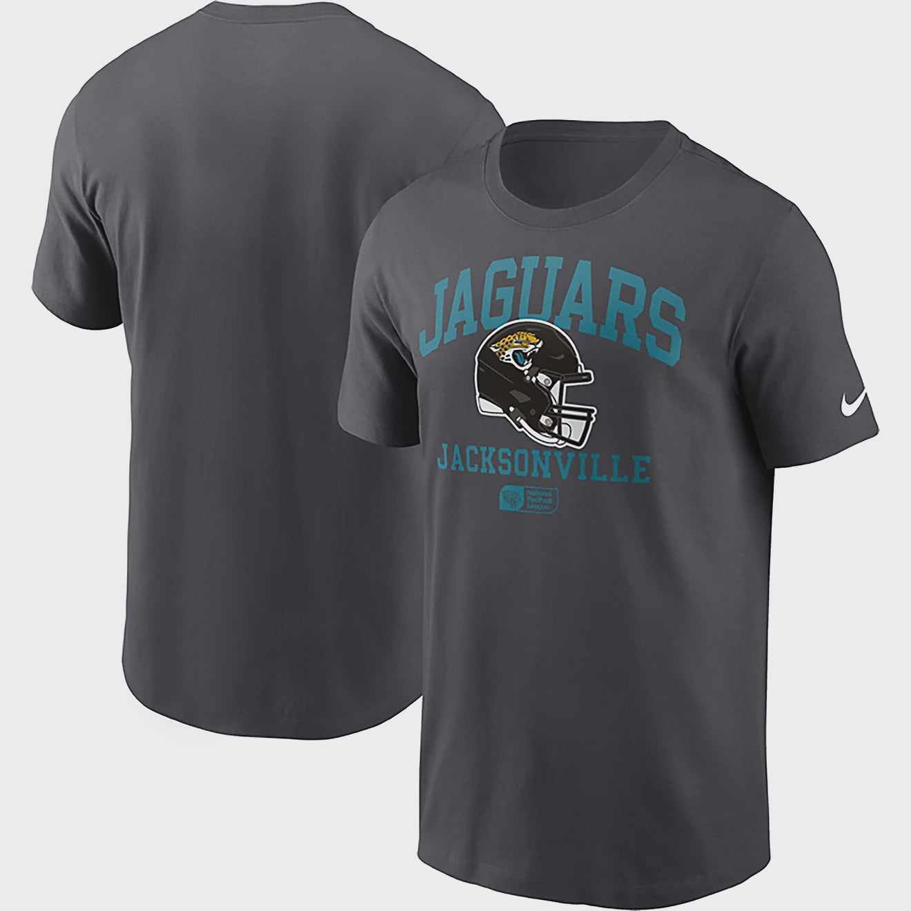 Jacksonville Jaguars Helmet Essential Short Sleeve Tee Nike Youth Charcoal
