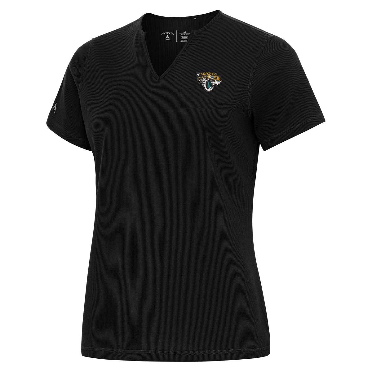NFL Jacksonville Jaguars Antigua Ladies Traveler Black Rib Top