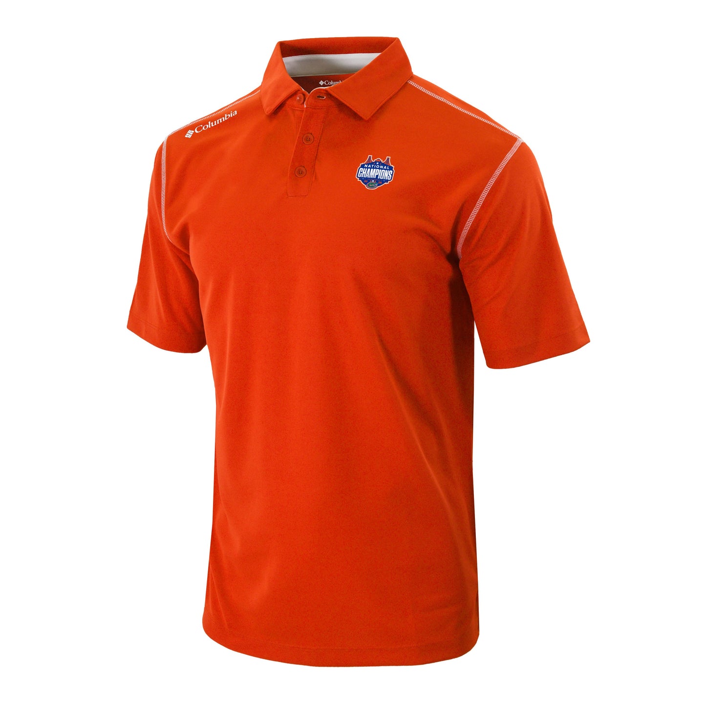 2025 Basketball National Champions Florida Gators Columbia Orange Omni-Wick Shotgun Polo
