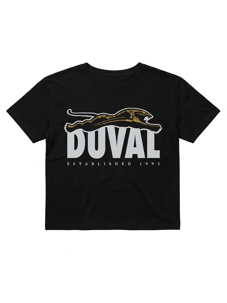 GenJag Jacksonville Jaguars 1995 Leaping Jaguar Black Ladies Crop