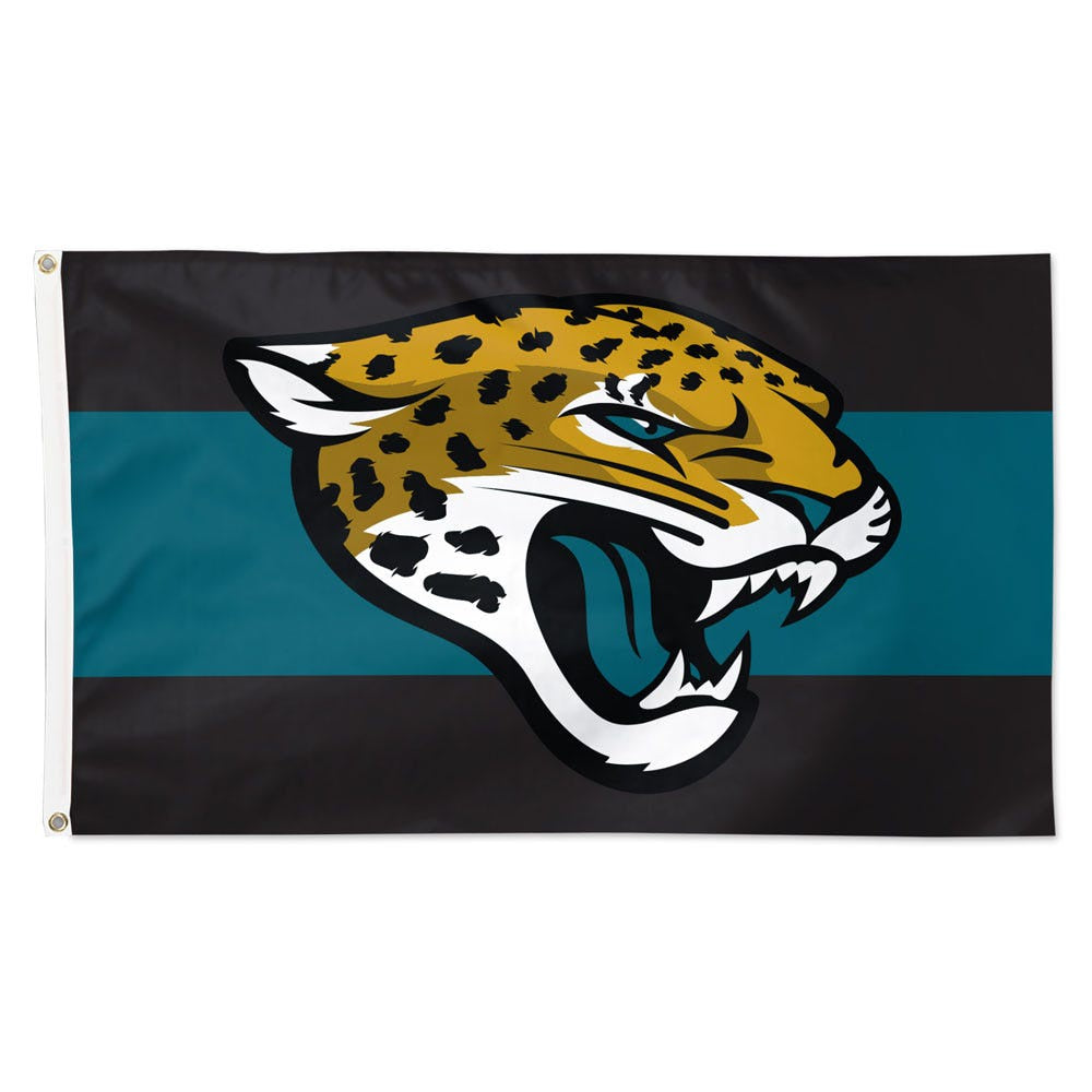 NFL Jacksonville Jaguars WinCraft Horiz. Stripes Flag - Deluxe 3' X 5'