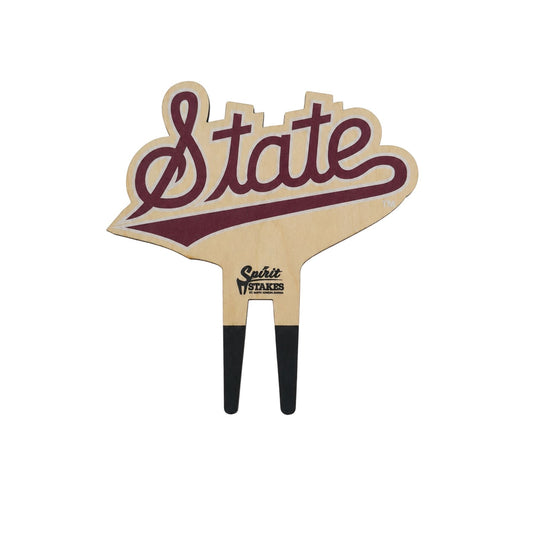 Mississippi State Script Color Plant Stake