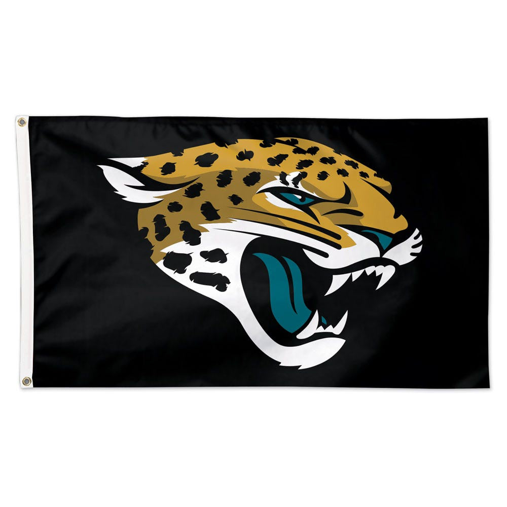 NFL Jacksonville Jaguars WinCraft Black background Flag - Deluxe 3' X 5'