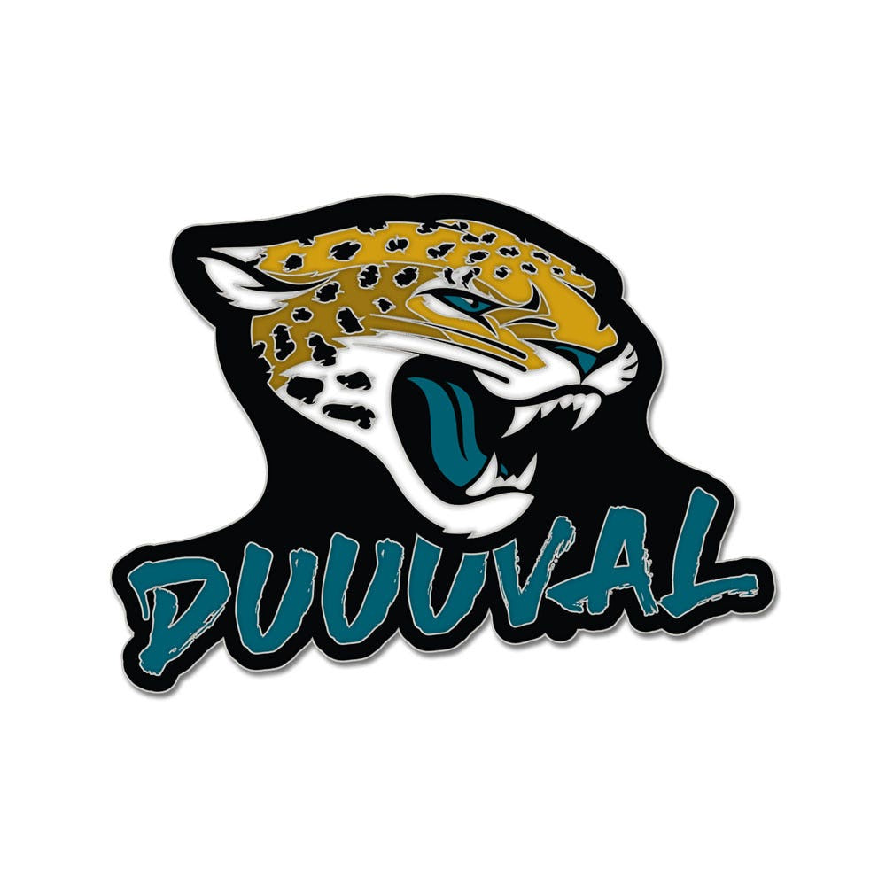 NFL Jacksonville Jaguars WinCraft slogan Collector Enamel Pin Jewelry Card