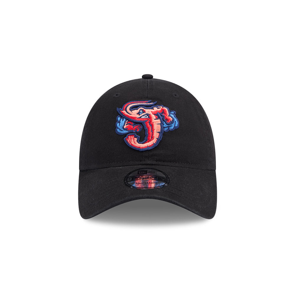 MiLB Jumbo Shrimp New Era 9Twenty Adjustable Black Hat