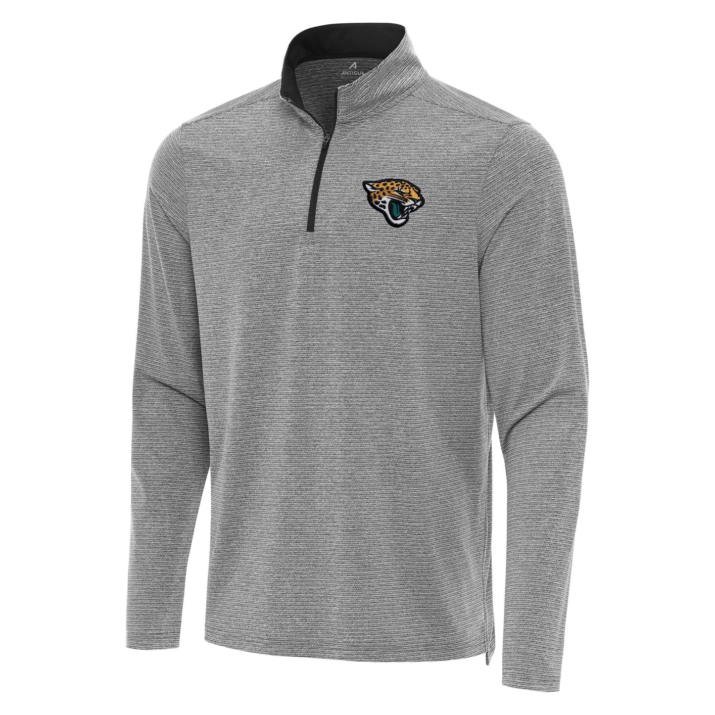 NFL Jacksonville Jaguars Antigua Changeover Black Heather Quarter Zip Pullover