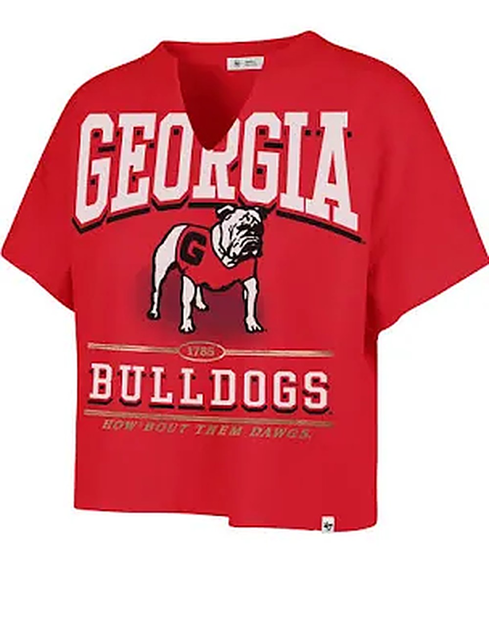 GEORGIA BULLDOGS ELATION '47 OVERSIZED NOTCH NECK TEE WOMENS
