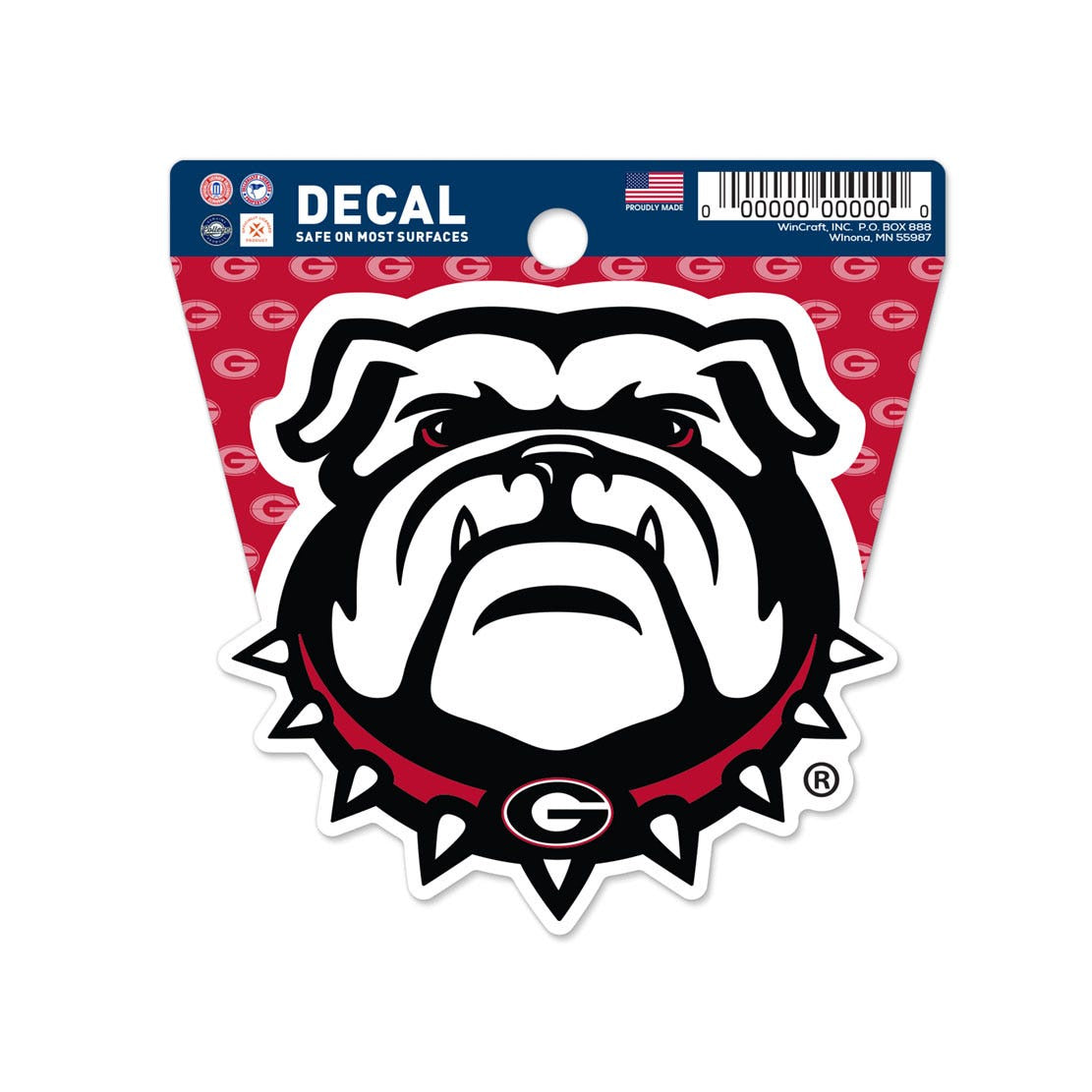 NCAA Georgia Bulldogs WinCraft Mascot Clean Cut Decal