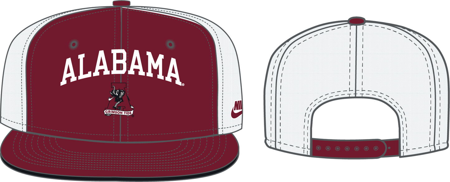 NCAA Alabama Crimson Tide Nike Dri-FIT Pro Academic Meshback Snapback Cap