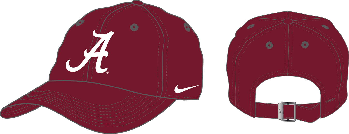 NCAA Alabama Crimson Tide Nike Dri-FIT Club Unstructured Swoosh Cap
