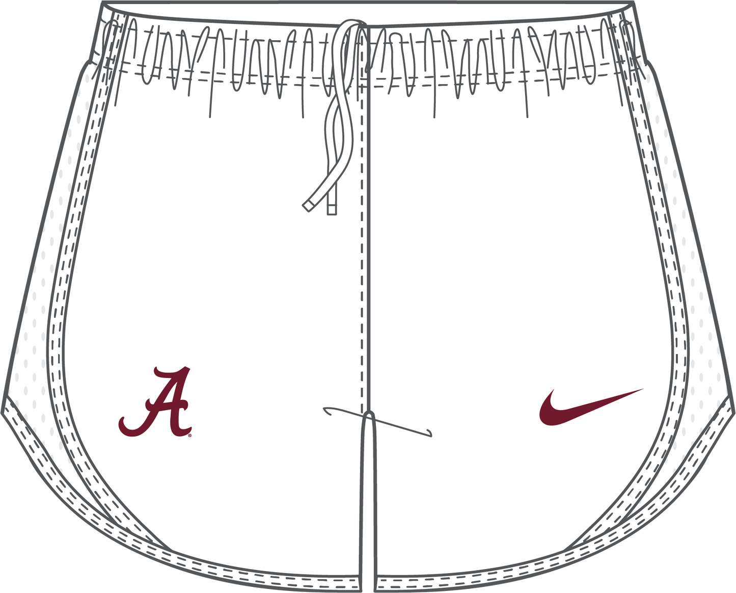 NCAA Alabama Crimson Tide Nike Women's Tempo Short (Black/Crimson)