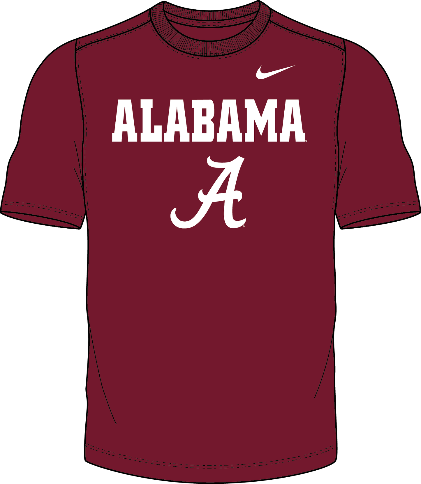 NCAA Alabama Crimson Tide Nike Women's Stripe Chill Knit Crop Tee