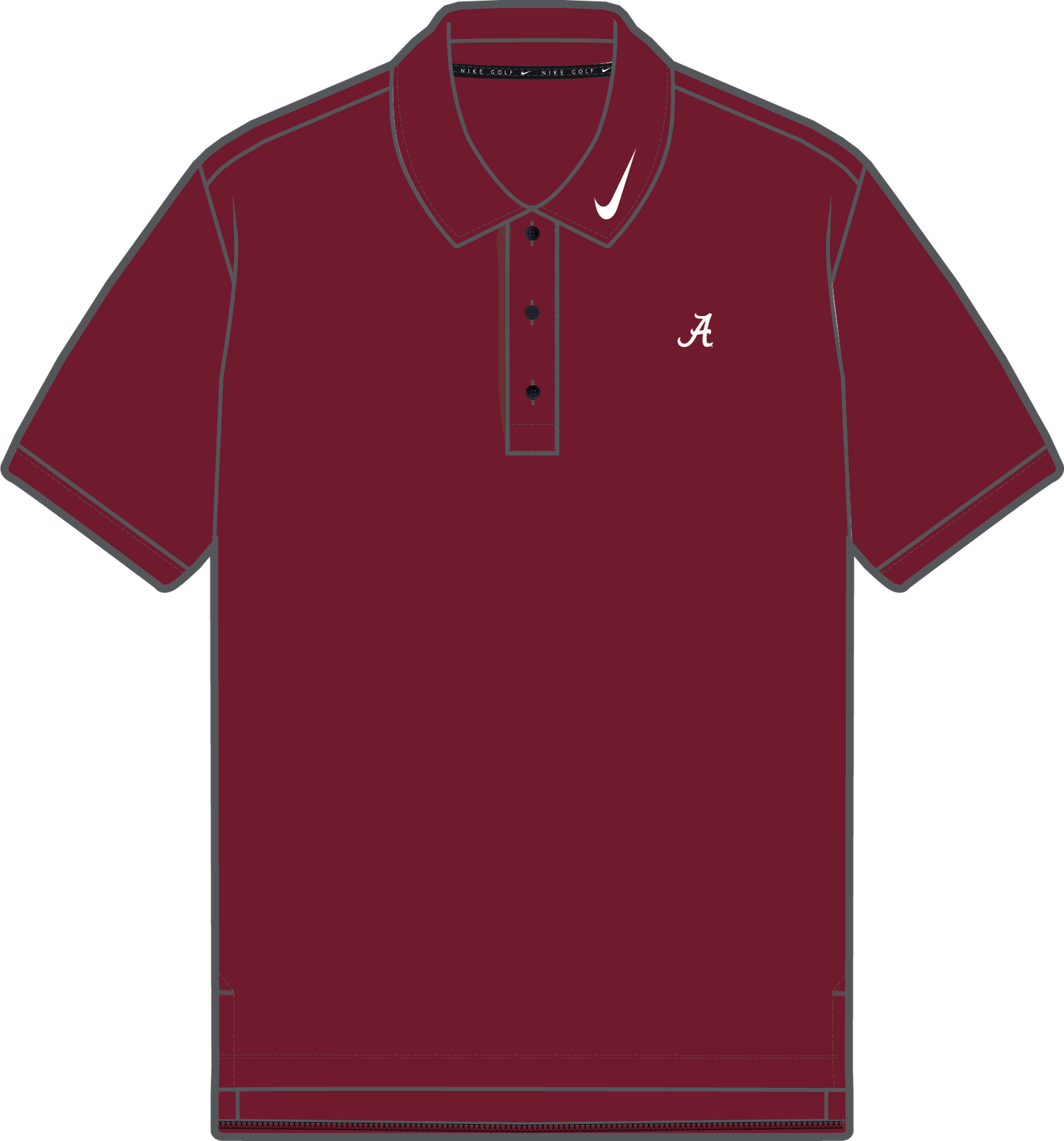 NCAA Alabama Crimson Tide Nike Men's Par5 Heathered Polo (Crimson)