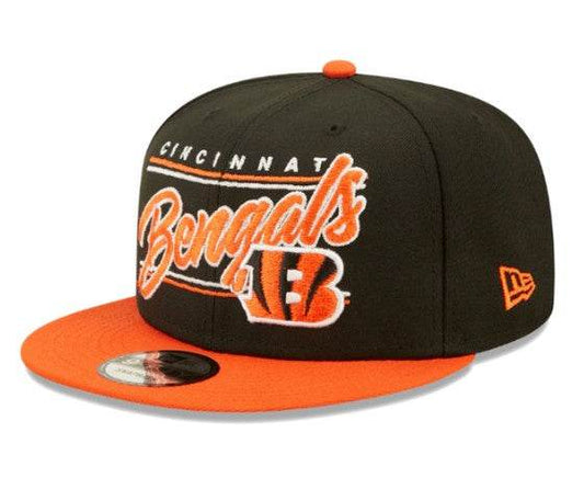 Cincinnati Bengals New Era Team Script 9Fifty Snapback - officially licensed fan gear