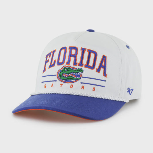 Florida Gators '47  Roscoe Rope Hitch Snapback Cap-White
