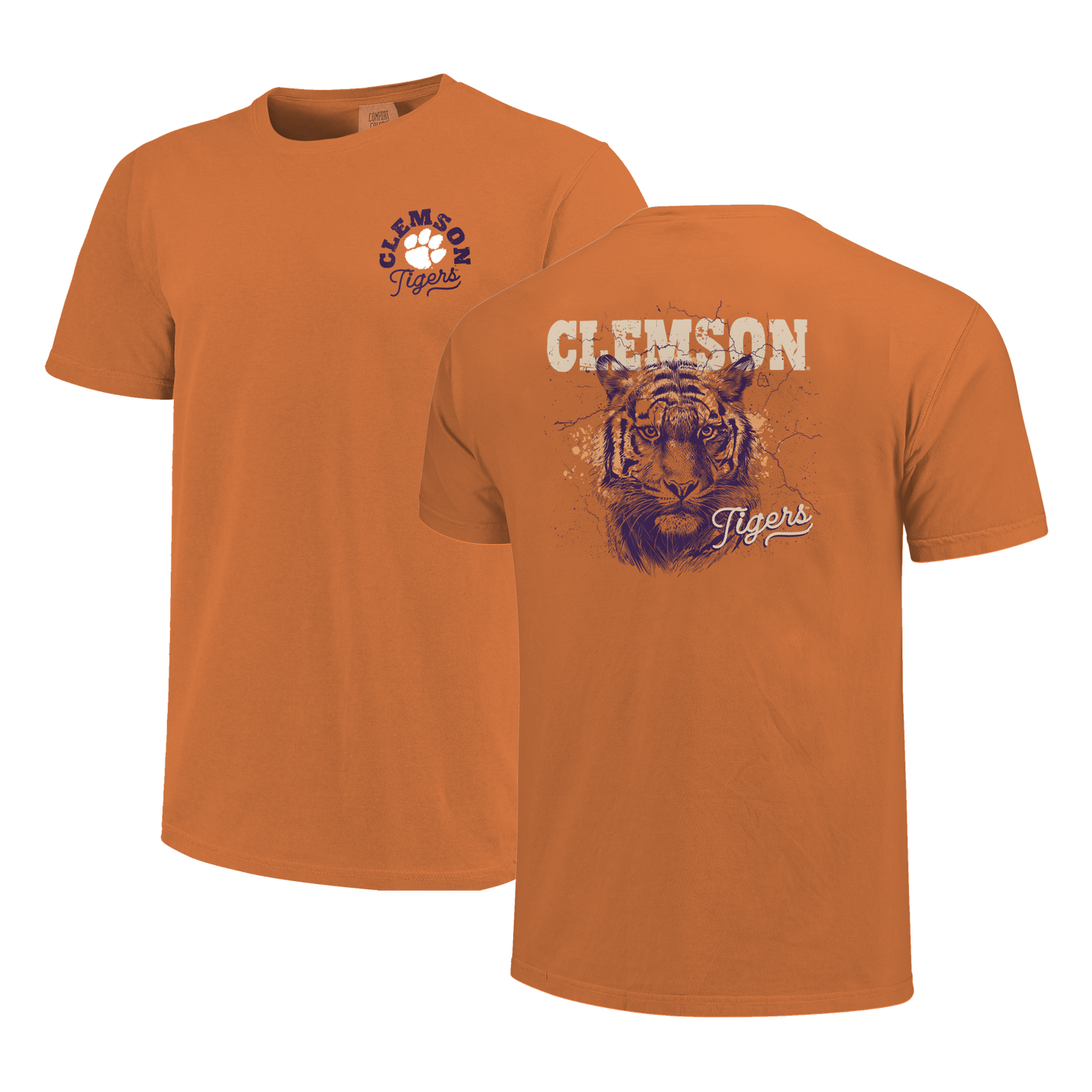Clemson Tigers Image One Tiger Head Graphic