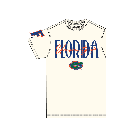 NCAA Florida Gators Pro Standard Original Players Wordmark Eggshell Tee