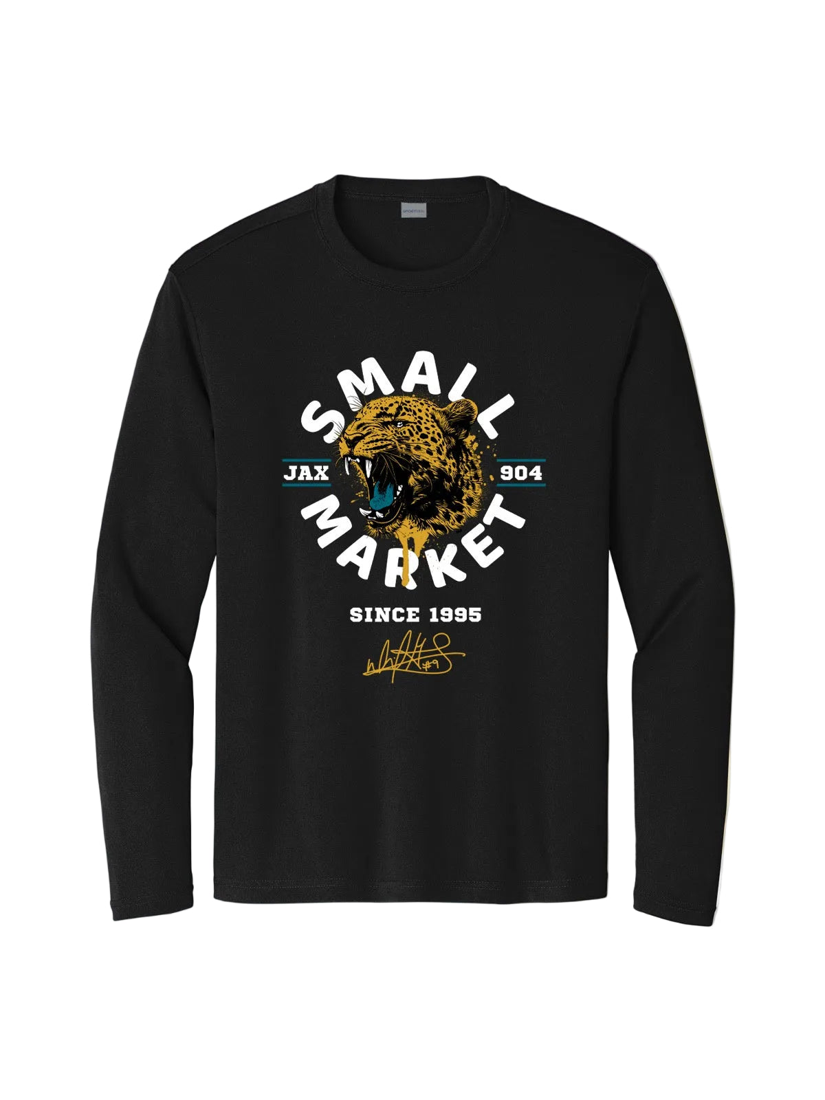 Jacksonville Jaguars Just A Small Market Team By David Garrard Black Dry Fit Long Sleeve
