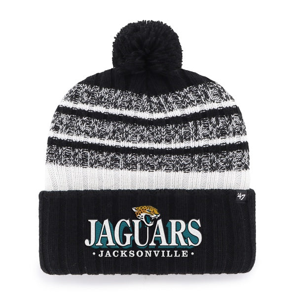 Jacksonville Jaguars Black & White Striped GRAPHIC TAVERN 47 CUFF KNIT