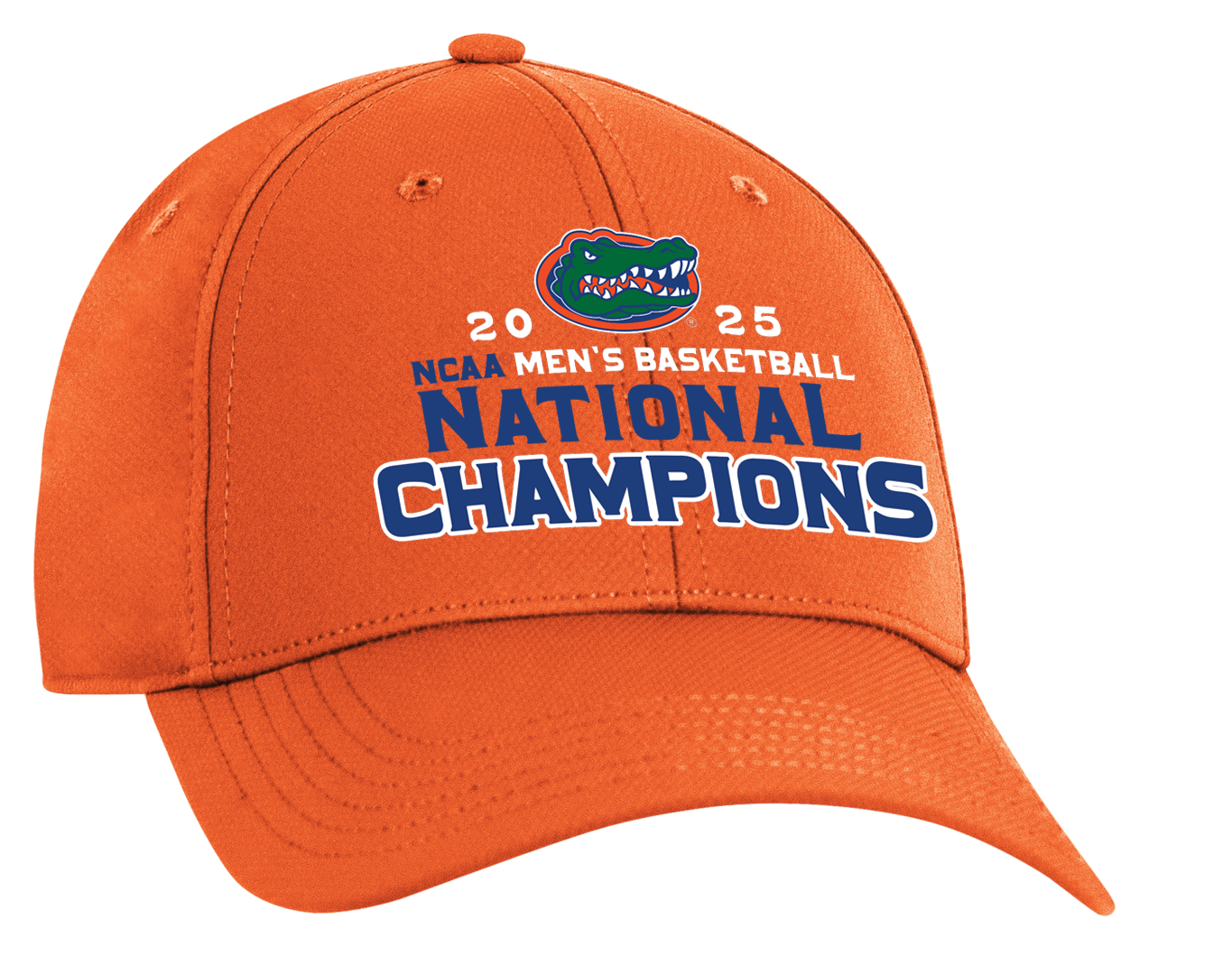 NCAA Mens Basketball 2025 National Champions Florida Gators Stratus Orange Hat