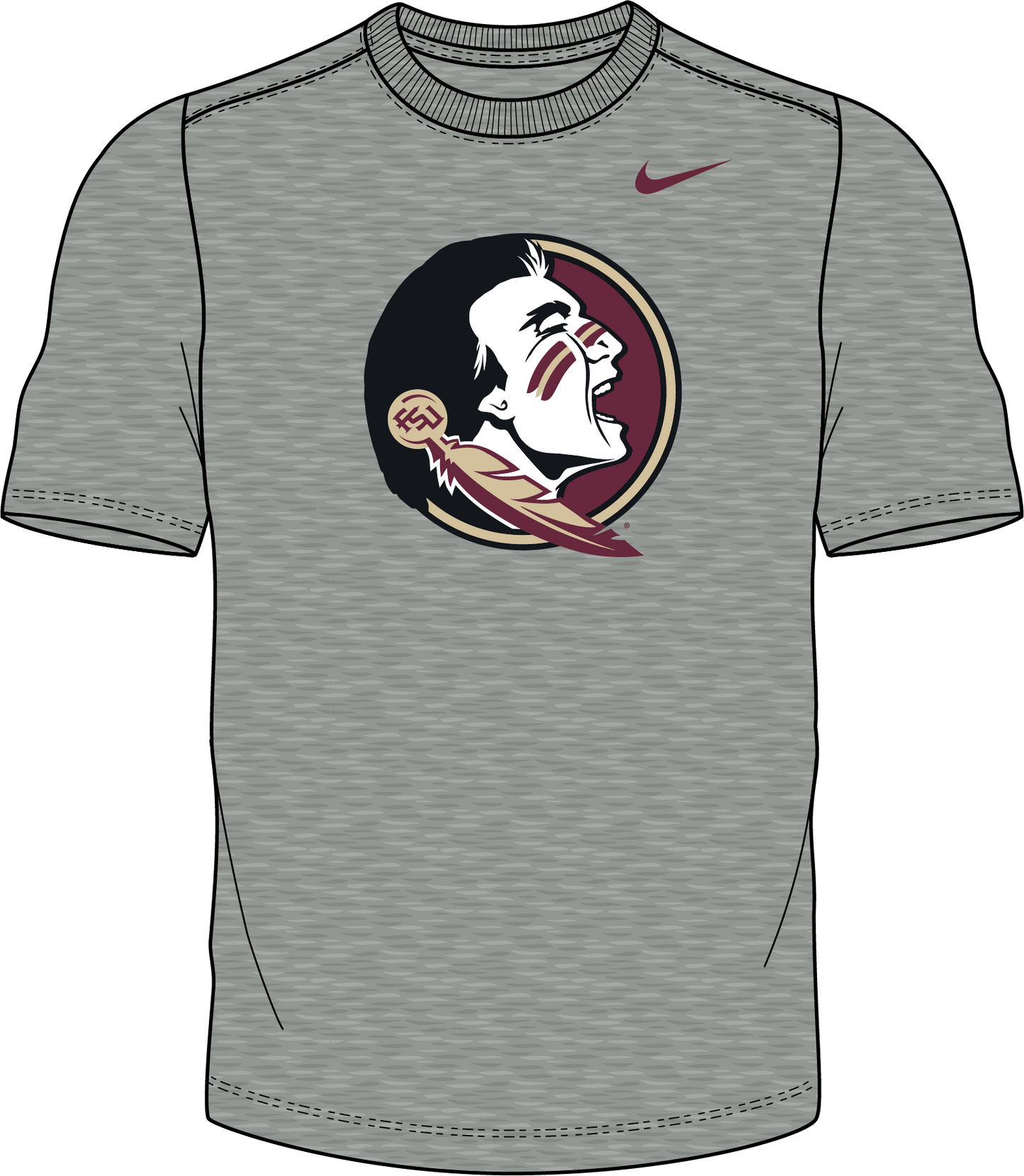 NCAA Florida State Seminoles Nike Men's Cotton Primary Logo Tee (Navy)