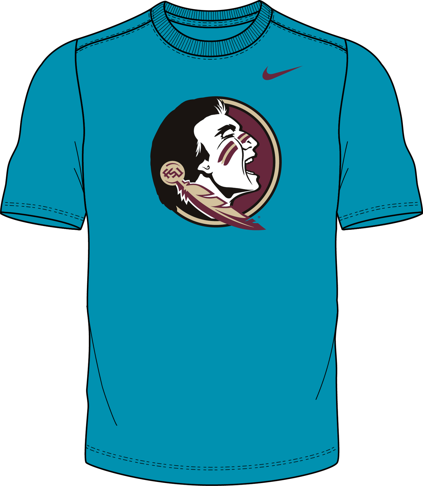 NCAA Florida State Seminoles Nike Men's Cotton Primary Logo Tee (Gold)