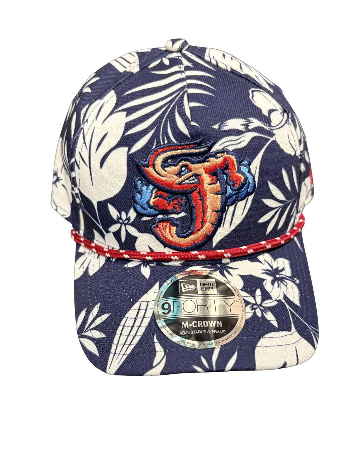Jacksonville Jumbo Shrimp New Era Floral 9Forty Snapback Hat - officially licensed fan gear