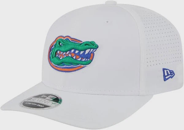 Florida Gators New Era Adult White Performance 9Seventy Adjustable Stretch-Snap Hat Men's
