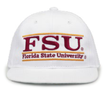 NCAA Florida State Seminoles The Game FSU Bar Design 80s Throwback White Snapback Hat
