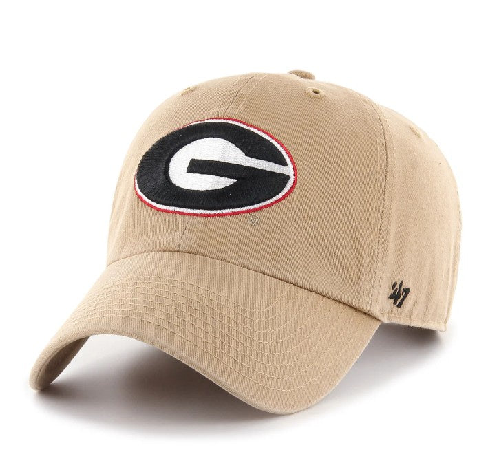 Georgia Bulldogs 47 Brand Men's Khaki Clean Up Hat - officially licensed fan gear