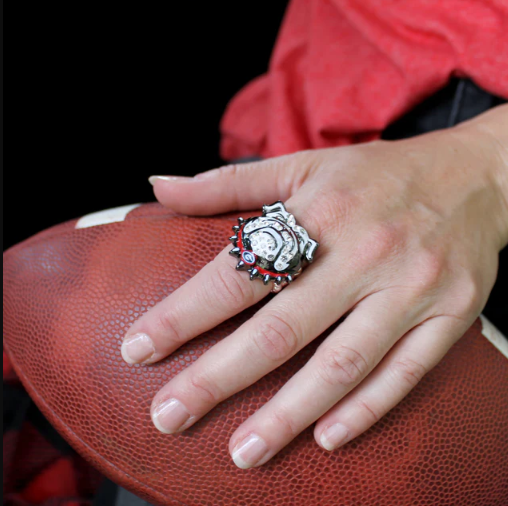 University of Georgia Bulldogs Seasons Jewelry Crystal Bulldog Stretch Ring