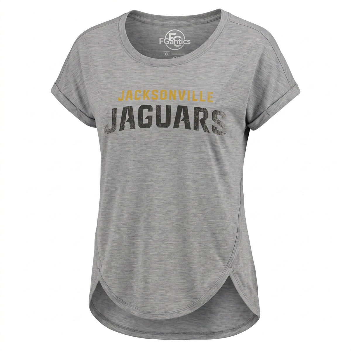Jacksonville Jaguars Fanatics Women's Bold Challenge Athletic Gray Heather Tee