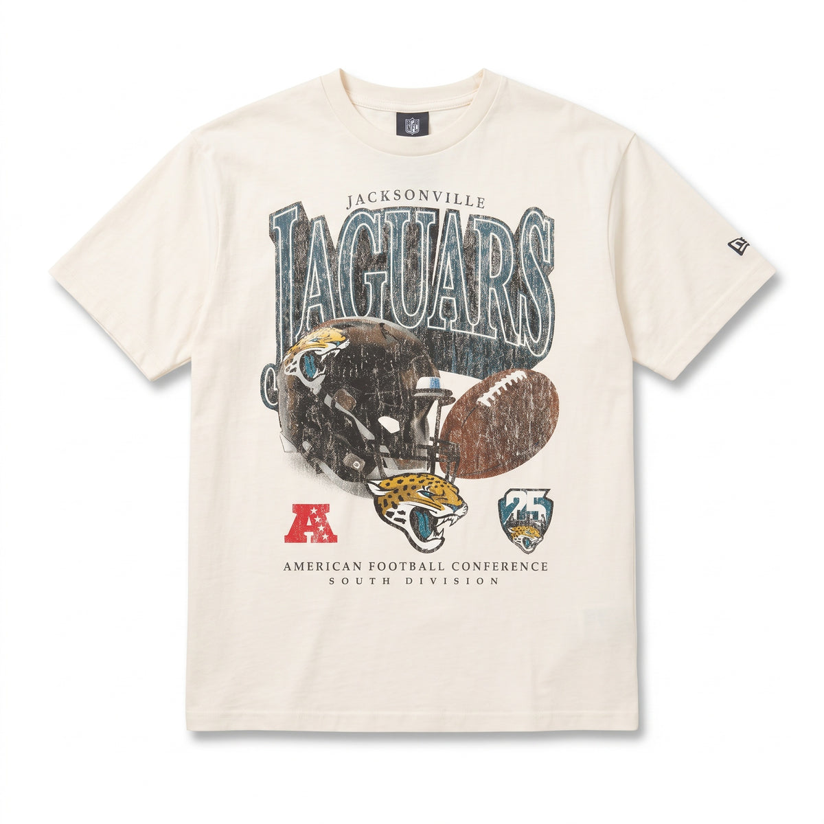 NFL Jacksonville Jaguars New Era Ivory Sport Classic Mens Short Sleeve Tee