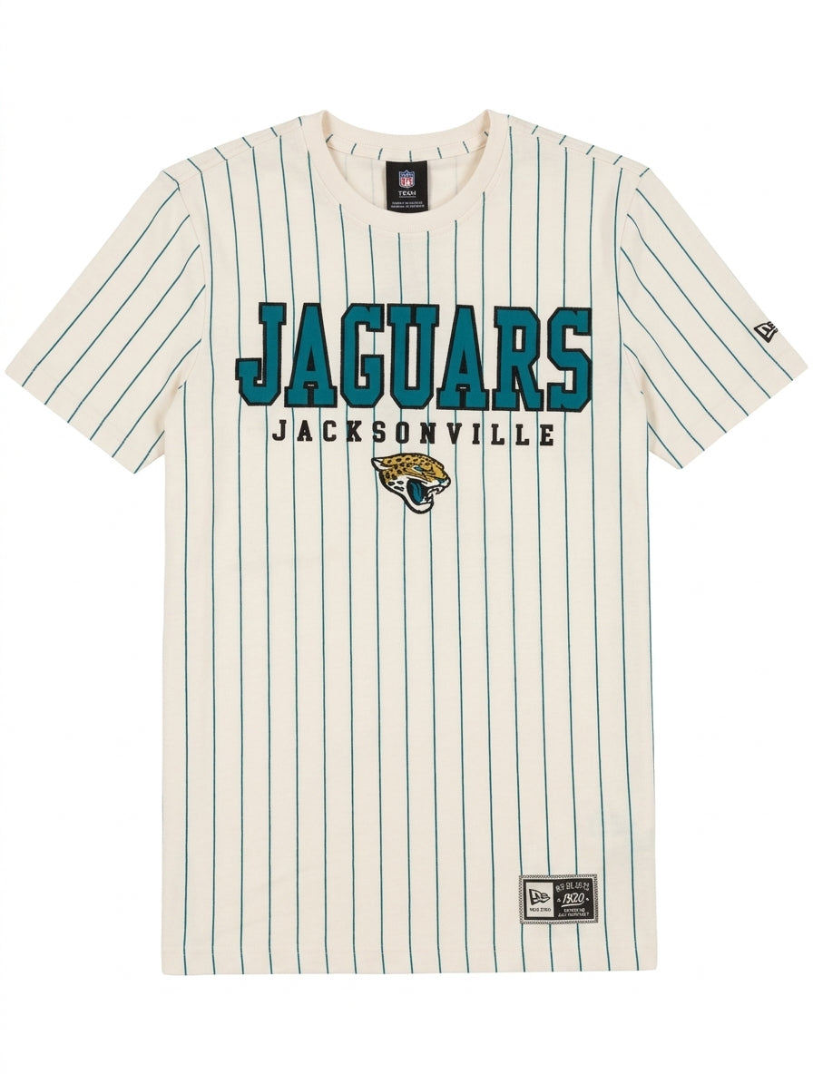 NFL Jacksonville Jaguars New Era H3 3327 Mens White Pinstripe Short Sleeve Tee