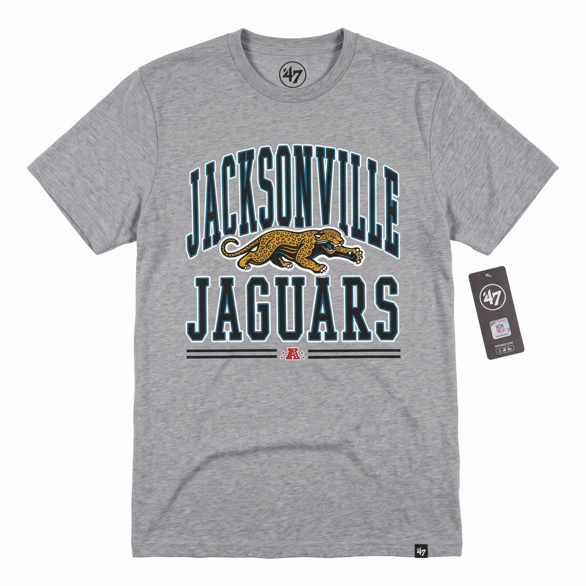 NFL Jacksonville Jaguars '47 Brand Prowler Historic Slate Grey Hard Line Franklin Tee Men