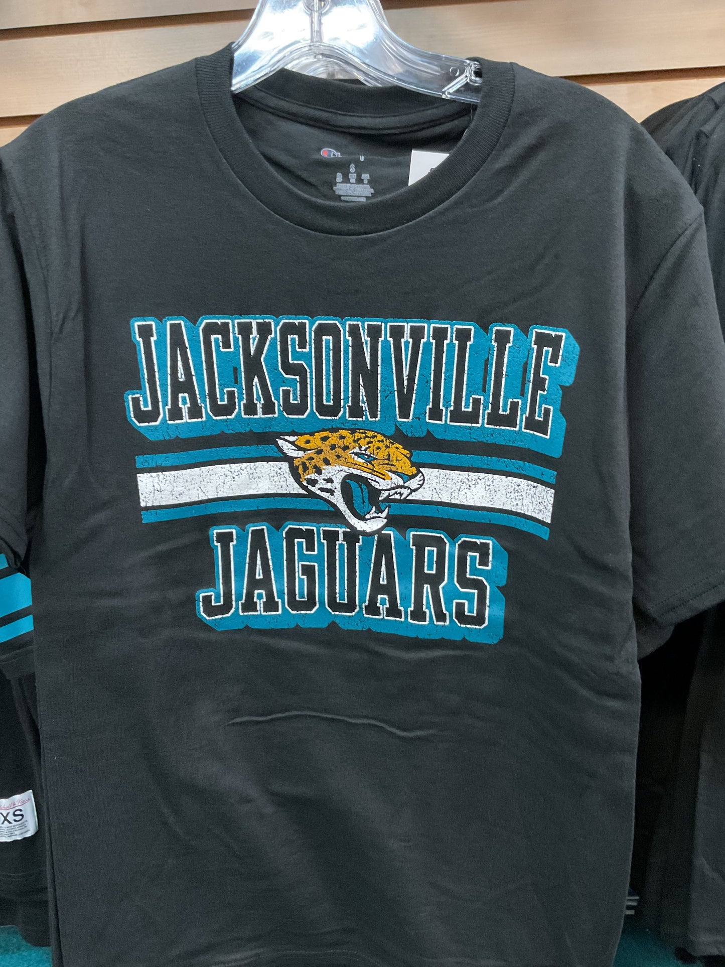 Jacksonville Jaguars Champion Brand straight line Black Tee