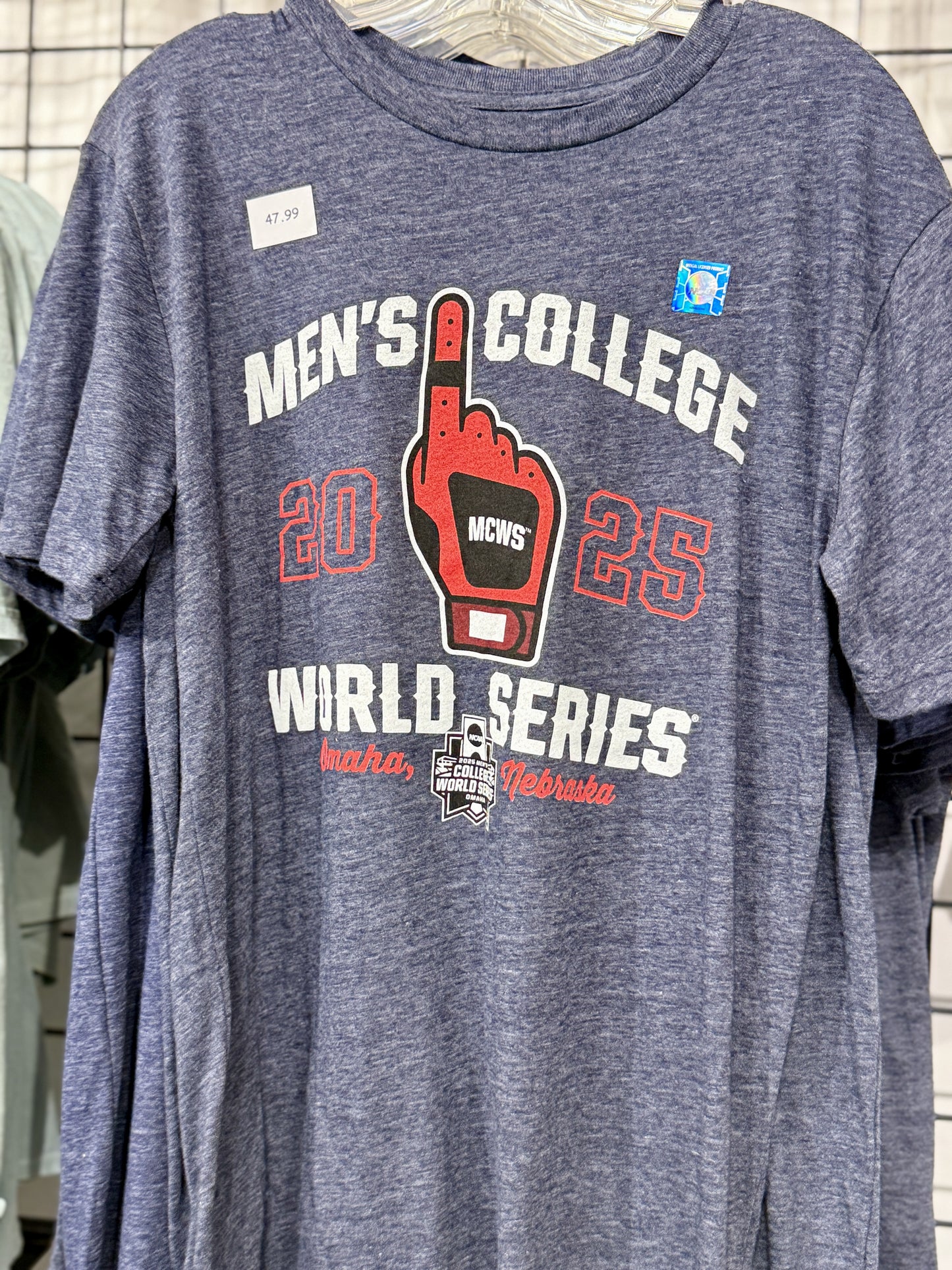 NCAA Mens College World Series 2025 Punch Out 8 Team Navey T Shirt