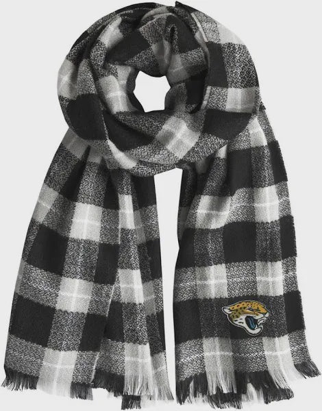 Jacksonville Jaguars Plaid Blanket Scarf - officially licensed fan gear
