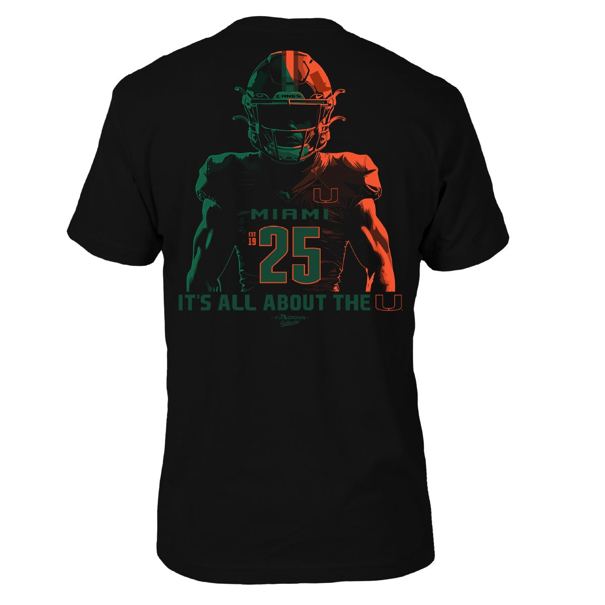 NCAA Miami Hurricanes FloGrown Blackout Player Tee