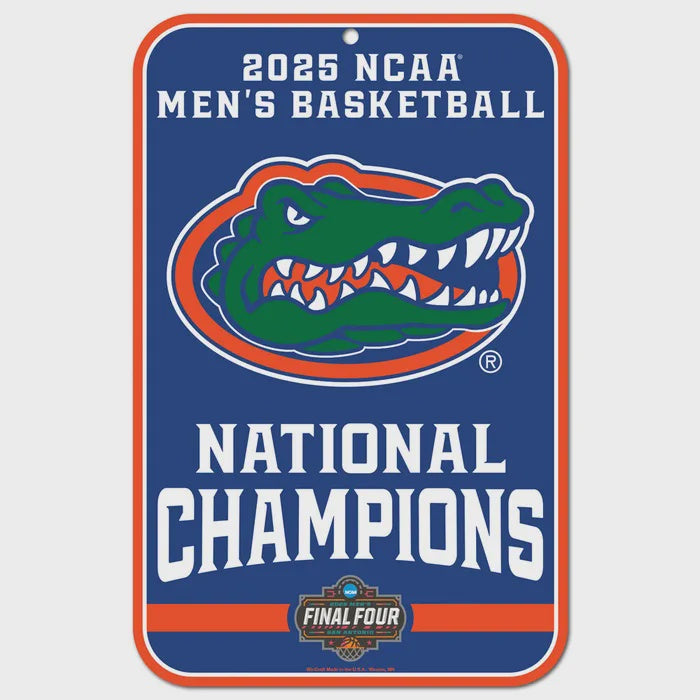 Ncaa Division 1 Basketball Champions Florida Gators Final Four West Champions Plastic Sign