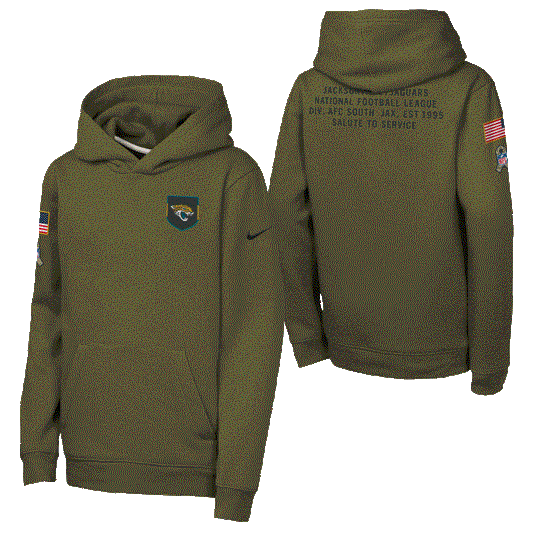 JACKSONVILLE JAGUARS NIKE NFL SALUTE TO SERVICES CLUB FLEECE HOOD