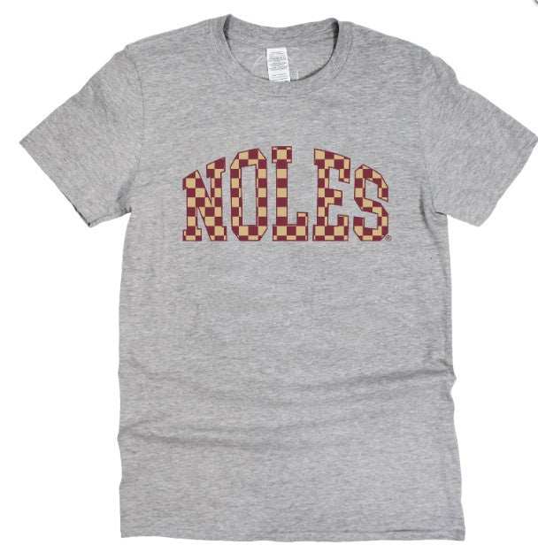 Florida State Seminoles women's Capri Designs Press Box tee shirt in relaxed fit with bold logo design