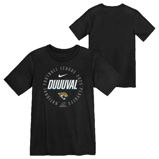 Jacksonville Jaguars Nike 2025 NFL Playoffs Participant Duuuval black t-shirt