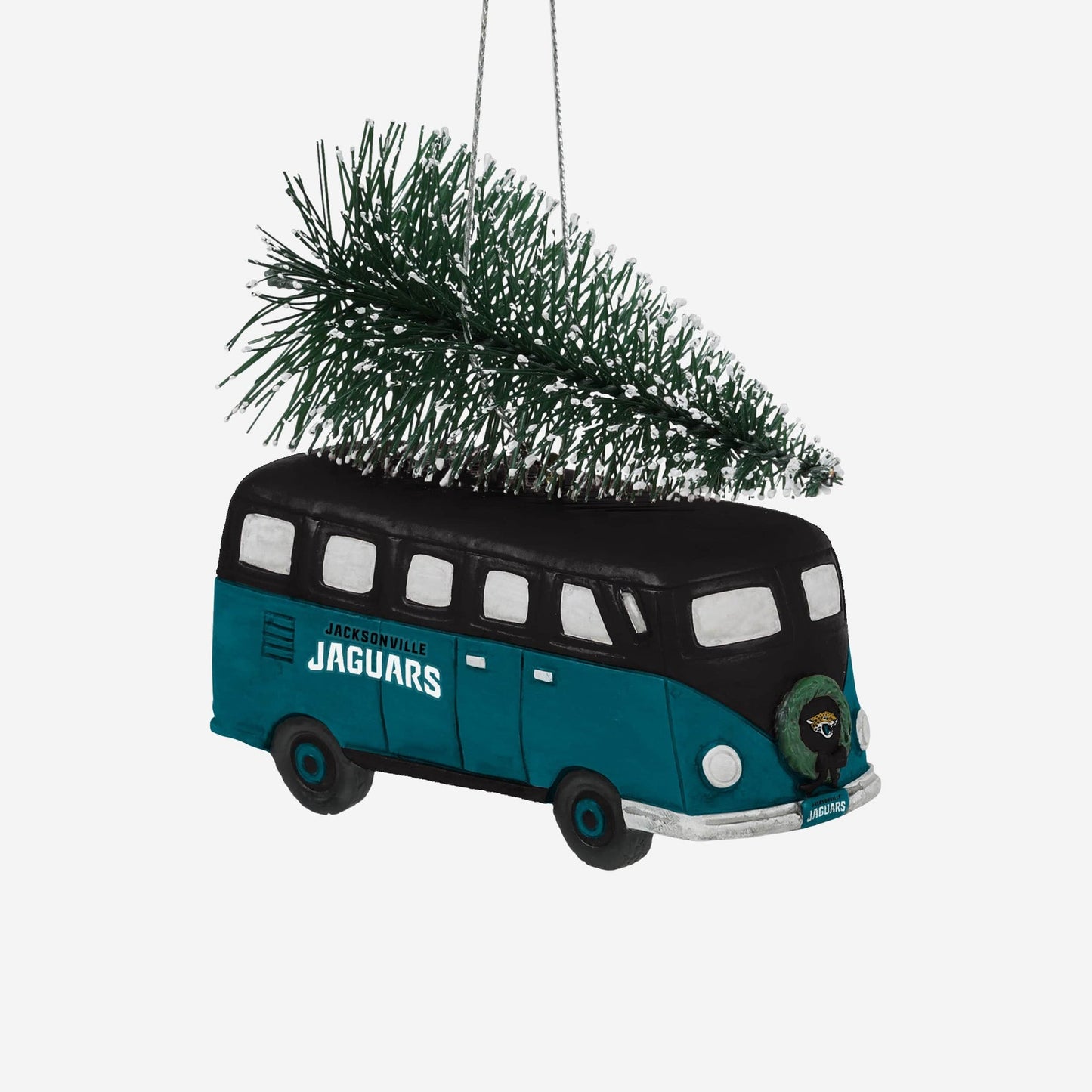 JACKSONVILLE JAGUARS RETRO BUS WITH TREE ORNAMENT